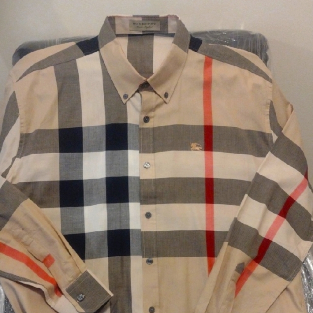 men's 2xl #burberry long sleeve shirt